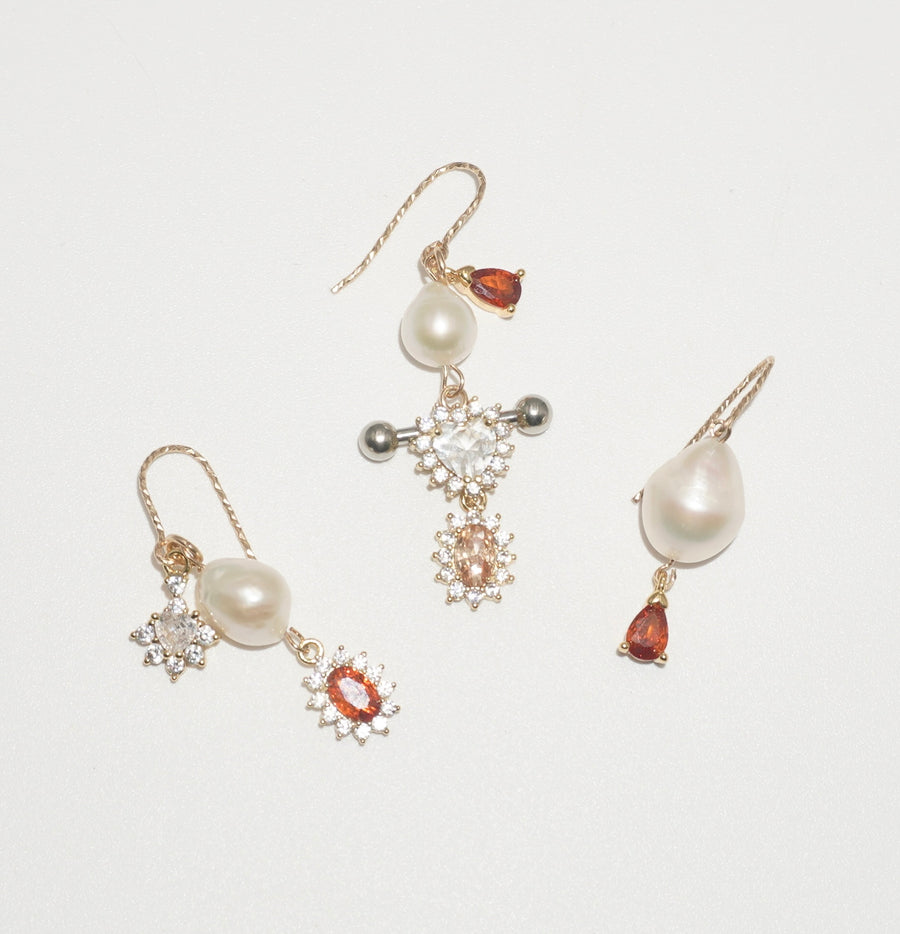 17th Century Things II gold filled baroque pearl earrings