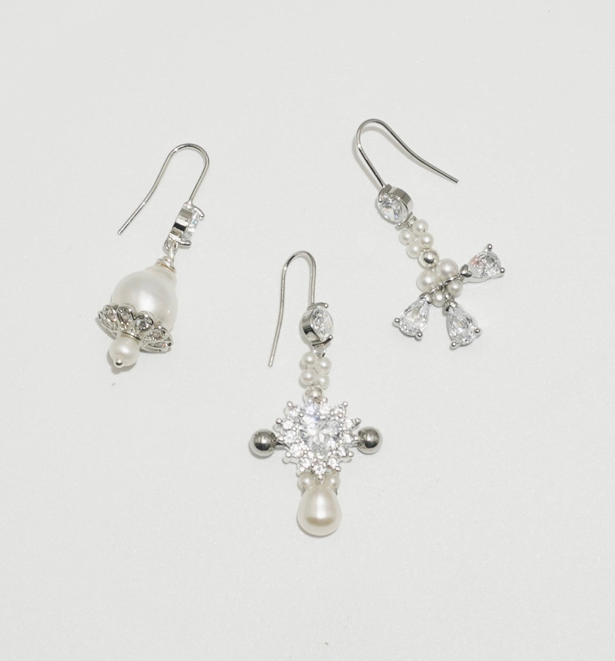 17th Century Things III stainless steel baroque pearl earrings